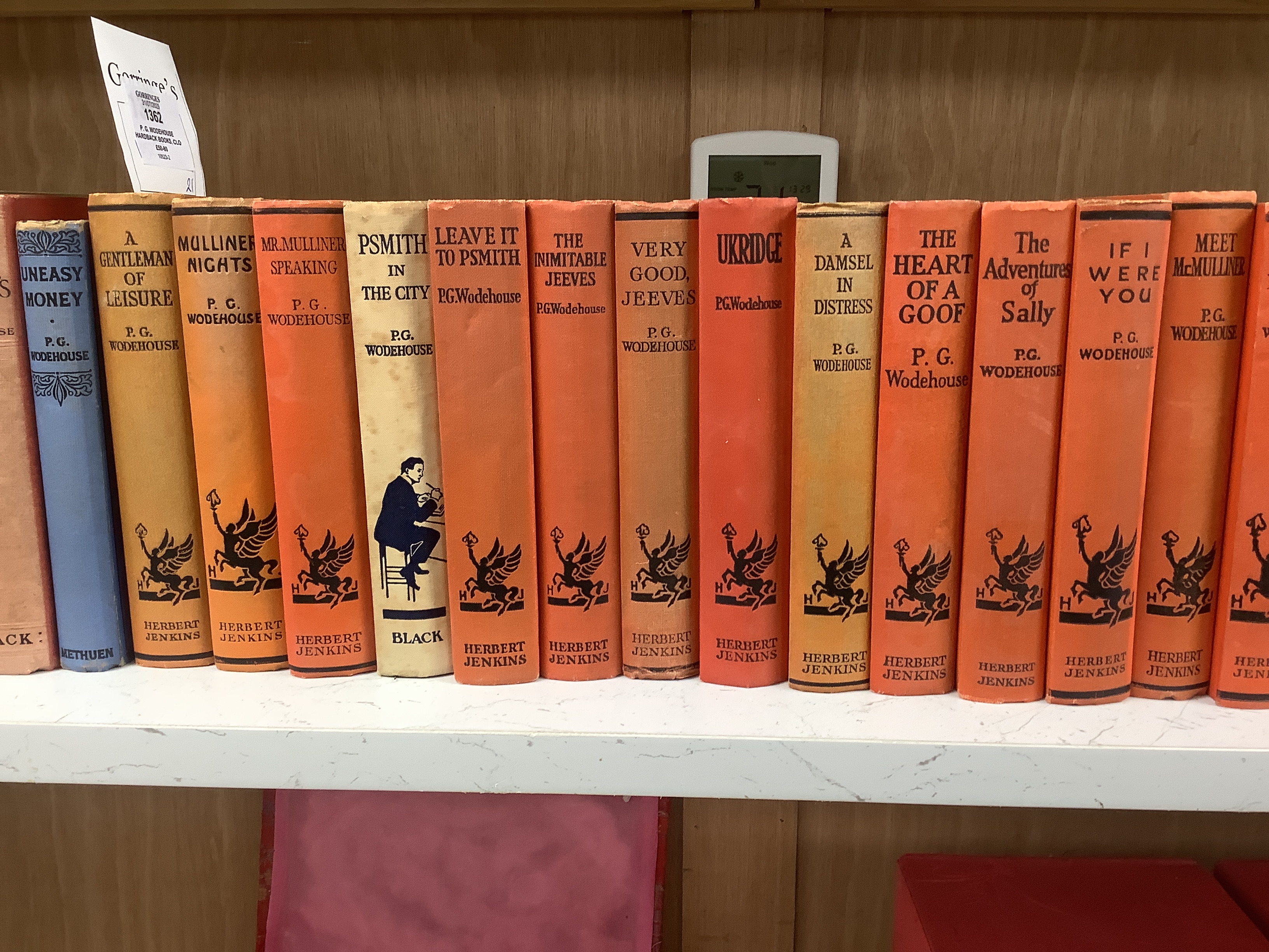 P. G. Wodehouse hardback books, cloth, most published by Herbert Jenkins. Full Moon in dust-jacket (29)